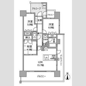 ザ・パークハウス尼崎潮江の間取り図