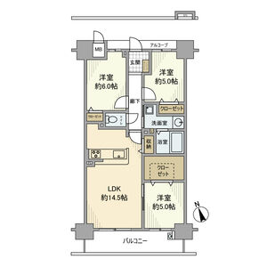 アルファスマート東姫路の間取り図