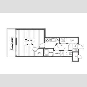 プルメリア江坂の間取り図
