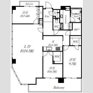 グランドメゾン大阪上本町の間取り図