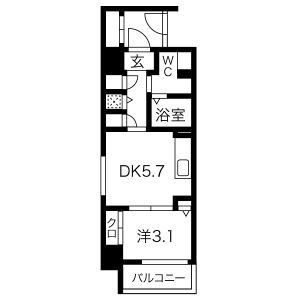 サニーハウス南堀江の間取り図
