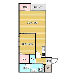 Chaton美穂ヶ丘の間取り図