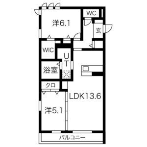 シャルム ソレイユII番館の間取り図