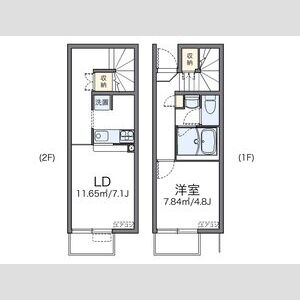 レオパレスステイシャイニィ岡の間取り図