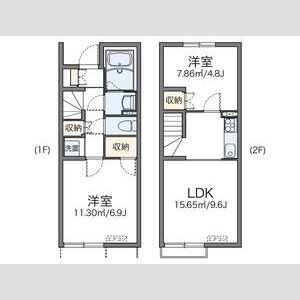 レオネクストあおぞら東の間取り図