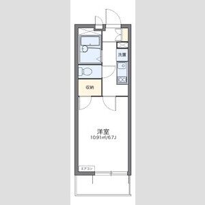 レオパレスアグレアブルの間取り図