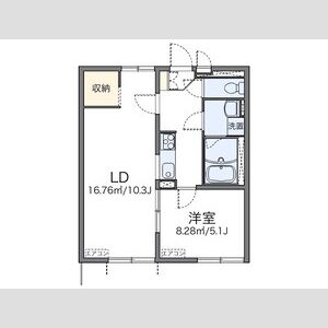 レオネクストOHANAの間取り図
