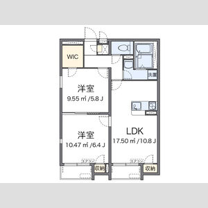 ミランダ錦城の間取り図