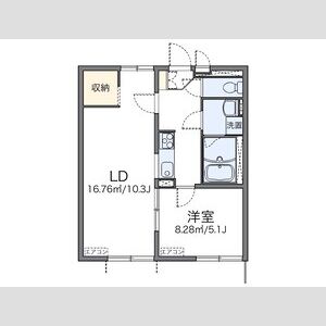 レオネクストOHANAの間取り図