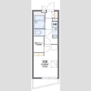 レオパレスルーエ六甲の間取り図