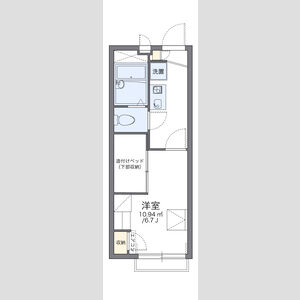 レオパレスウエストIの間取り図