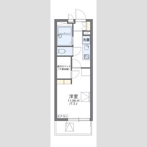 レオパレスカップラスの間取り図