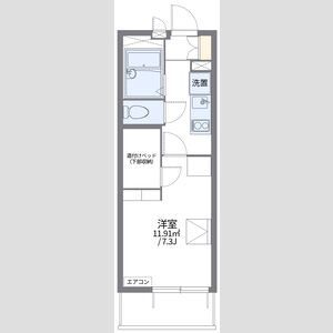レオパレス西ノ京の間取り図