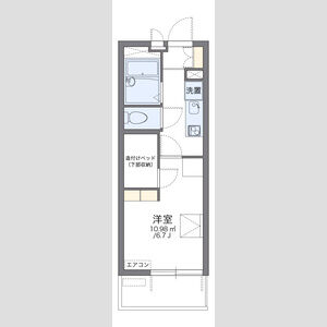 レオパレスプリオール東山IIの間取り図