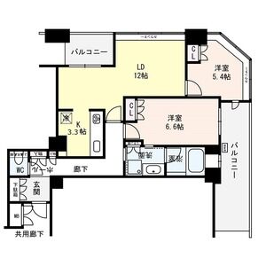 ディーグラフォート大阪NYタワーの間取り図