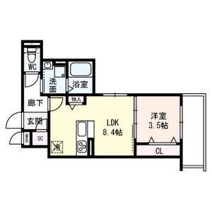 アマントリビエール瀬川の間取り図