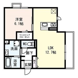 ヴィレッタ勝山南 住居の間取り図