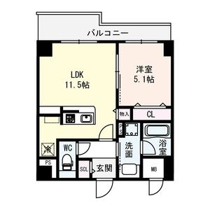 クロシェット関目の間取り図