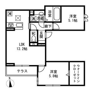 Passaro Grande北田辺の間取り図