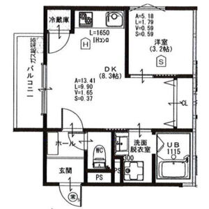 アート千里山月が丘の間取り図