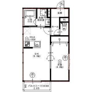 パレミヤビ香里西の間取り図