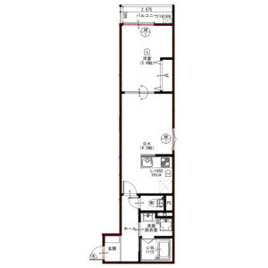 ウイング牧野駅前の間取り図