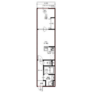 ウイング牧野駅前の間取り図