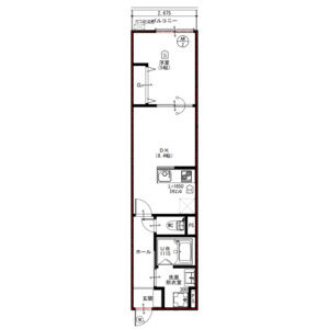 ウイング牧野駅前の間取り図
