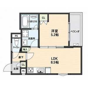 CASA CALMA 茨田大宮の間取り図