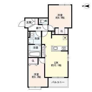 (仮称)尼崎市東園田町3丁目共同住宅の間取り図