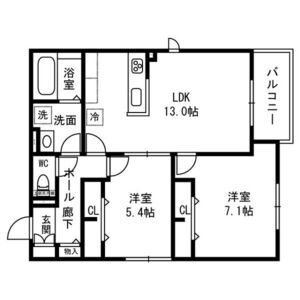 マルベリー堺東の間取り図
