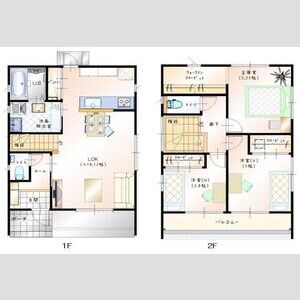 口里貸家12号地の間取り図