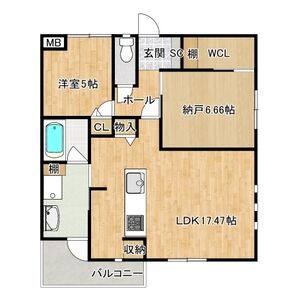 フリーディオ門真IIIの間取り図