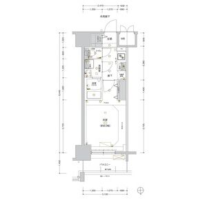 MELDIA CREST TAPP NAMBA-WESTの間取り図