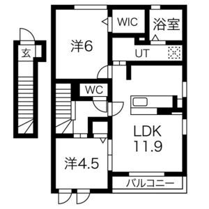 コリーヌ城山台の間取り図