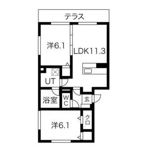 グランソレイユ西院の間取り図