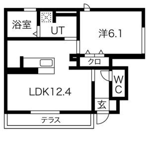 サニースポット二条 Aの間取り図