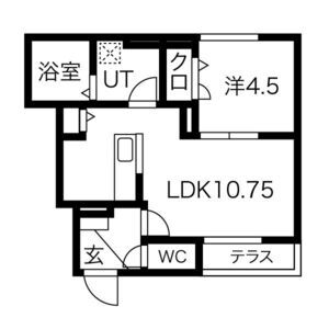コージーフラットの間取り図