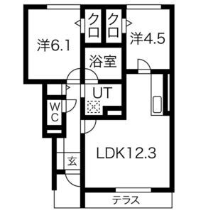ヴェール桃山の間取り図