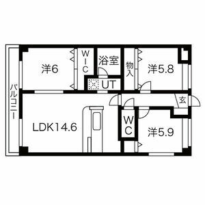 コンフォート下鴨の間取り図