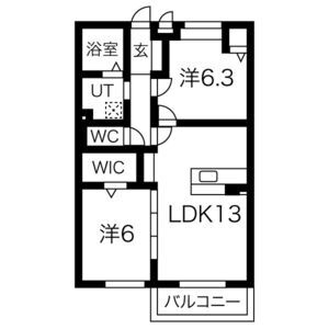グランシャリオ西院の間取り図