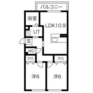 ロイヤル西野山 部屋の間取り図