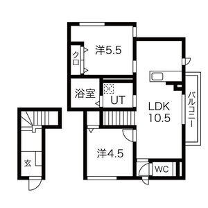 エルミタージュ下鴨東の間取り図