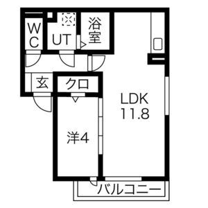 ウエストプレーヌ御陵 部屋の間取り図