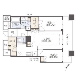 ザタワー大阪の間取り図
