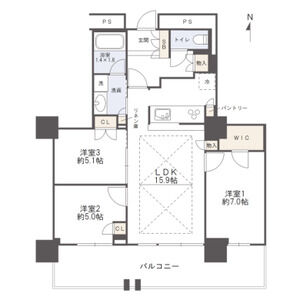 レジデンス梅田ローレルタワーの間取り図