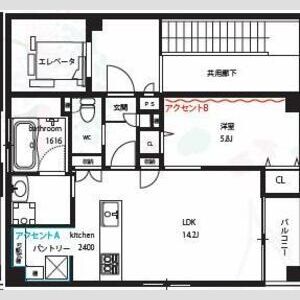 フローラ梅田東の間取り図