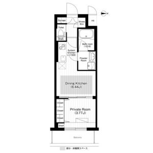 江坂プライマリーワンの間取り図