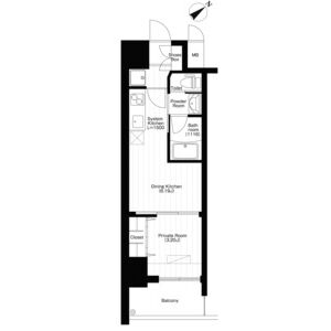 弁天町プライマリーワンの間取り図