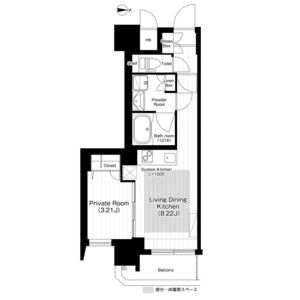 江坂プライマリーワンの間取り図